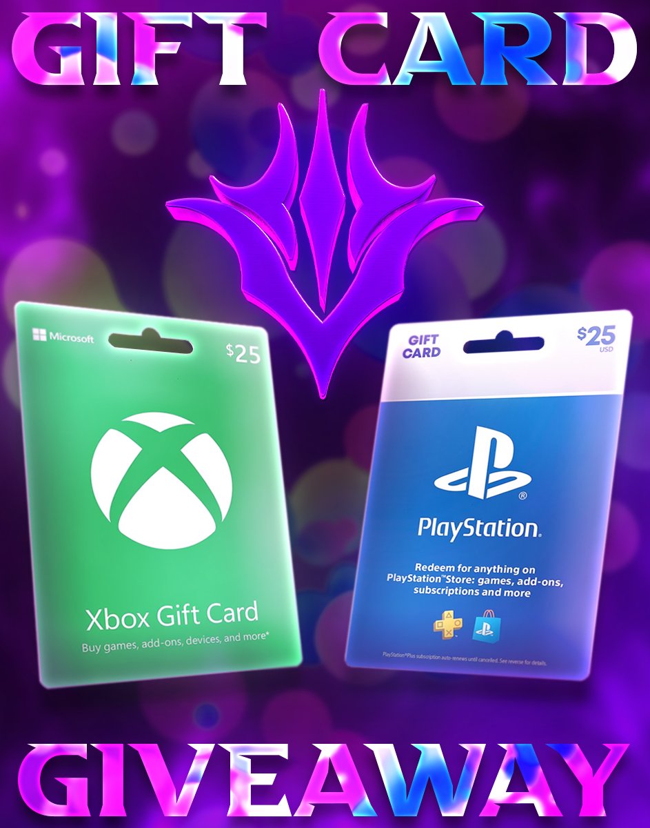 _vaultix's tweet photo. VAULT IX IS HOSTING A GIFTCARD GIVEAWAY!!! 🎁

We will be giving away one 25$ #xbox card and one 25$ #Playstation card!

To enter the giveaway you have to like, share, and comment on this post. You will also be required to @ a friend in the comment section. 

#Giveaway #share https://t.co/4dXjDkvqzl