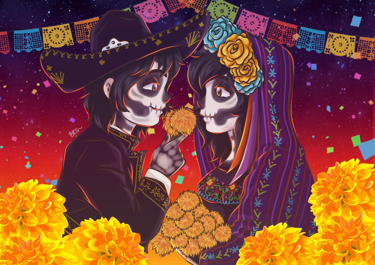 MargaretSantil4's tweet photo. Dibujitos que tenía pendientes en subir, pero nunca es tarde para hacerlo. 💖🥺 Haciendo mi shipinsert con #kquackity , por favor, no maten a esta samaritana. 😅
#quackityfanart #kquackity #fanart #oc #illustration #digitalart #anime #cubitosminecraft #shipinsert #diademuertos https://t.co/qkSfIXO8OR