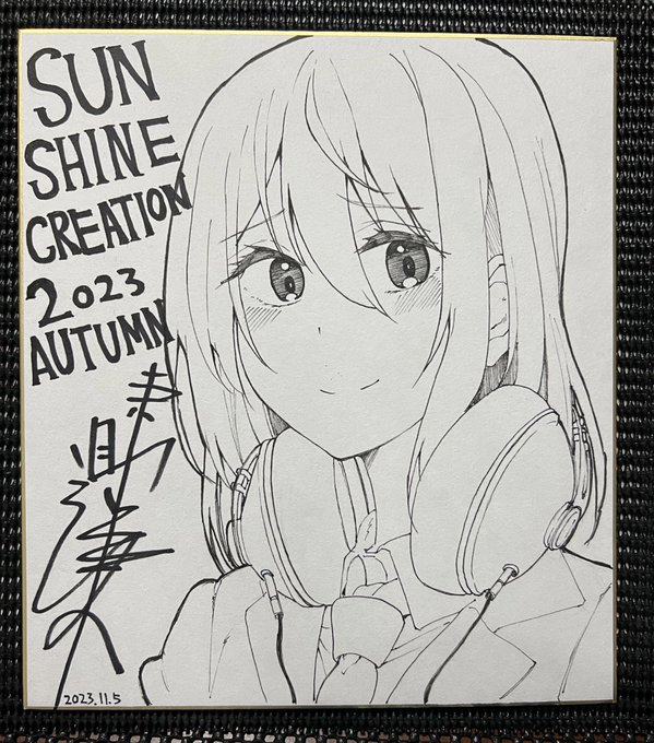 サンクリに色紙描いたよ 