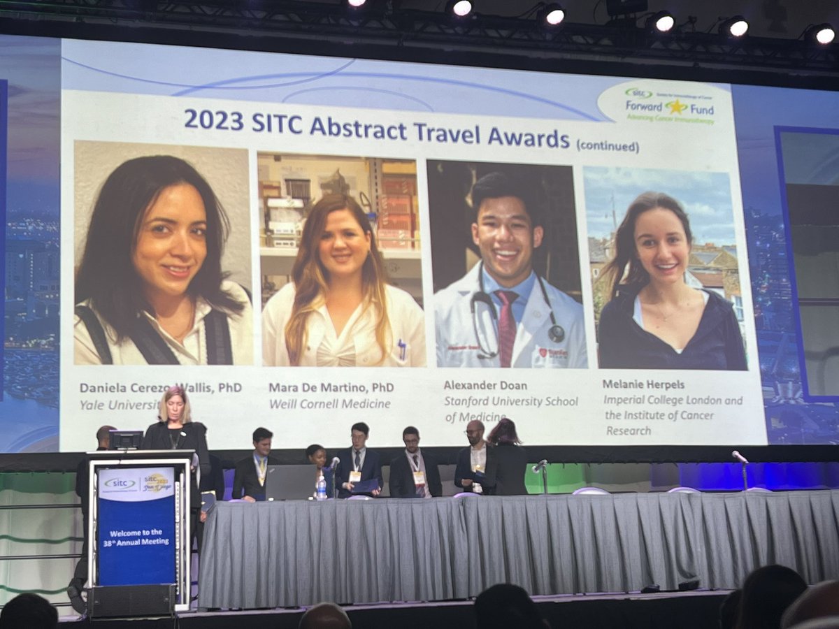 Proud of @maraademartino for receiving the SITC young investigator travel award !! #SITC23 #SITC2023 @sitcancerECS @sitcancer #ProudPI #WCMRadOnc