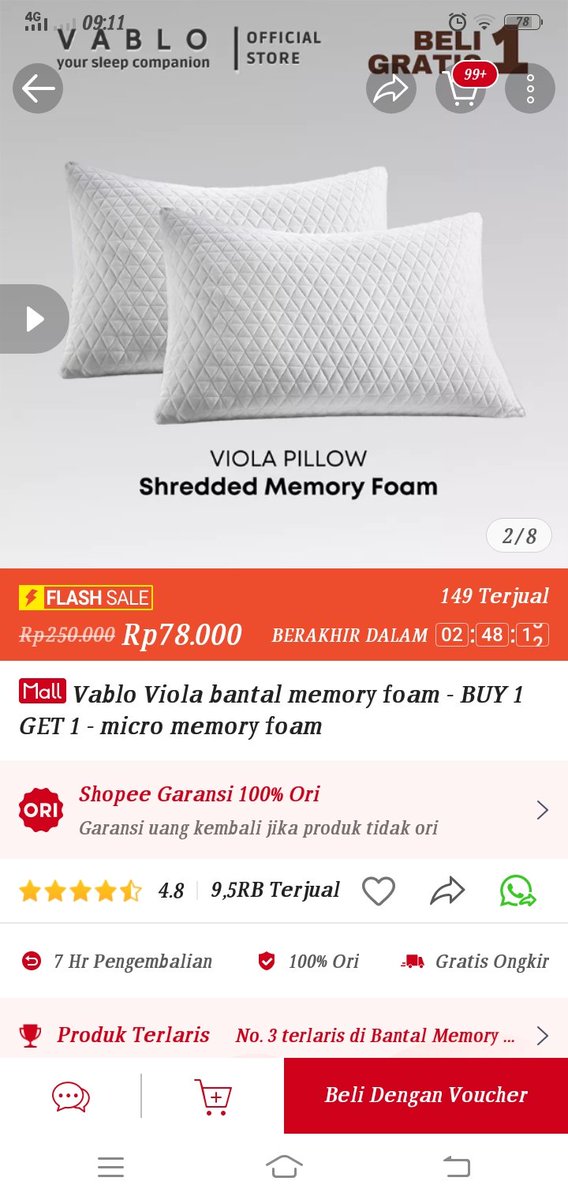 PradiptaDo412's tweet photo. Bantal Hotel sultan, Klik Link dibawah 👇🏻

https://t.co/bcwensm3Y8

#bantalsultan #bantalhotel #viral #viralterbaru #viral2023 #viralindonesia #TrendingNow #trending2023 #trending #ShopeeID #Shopee1111ShoppingFestival #racunshopee 
#racunbelanja #recehanshopee #FYP #fypシ https://t.co/sWoVBeCswK