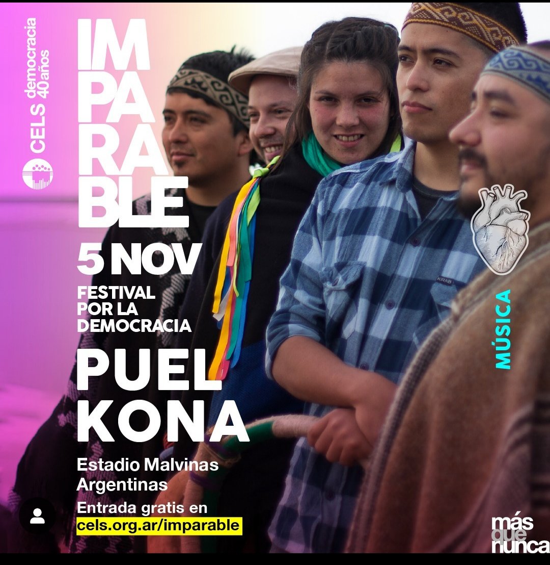 Mari mari Buenos Aires! Ya estamos acá! Listxs para darlo todo en el Festival Imparable por los 40 años de la Democracia de <a href="/CELS_Argentina/">CELS</a>. 
Las entradas están agotadas, pero se transmite por <a href="/futurockOk/">Futurock.fm</a> 
La alegría es Resistencia! 
Marici wew! ✊🏽✊🏽✊🏽✊🏽🌱🌱🌱