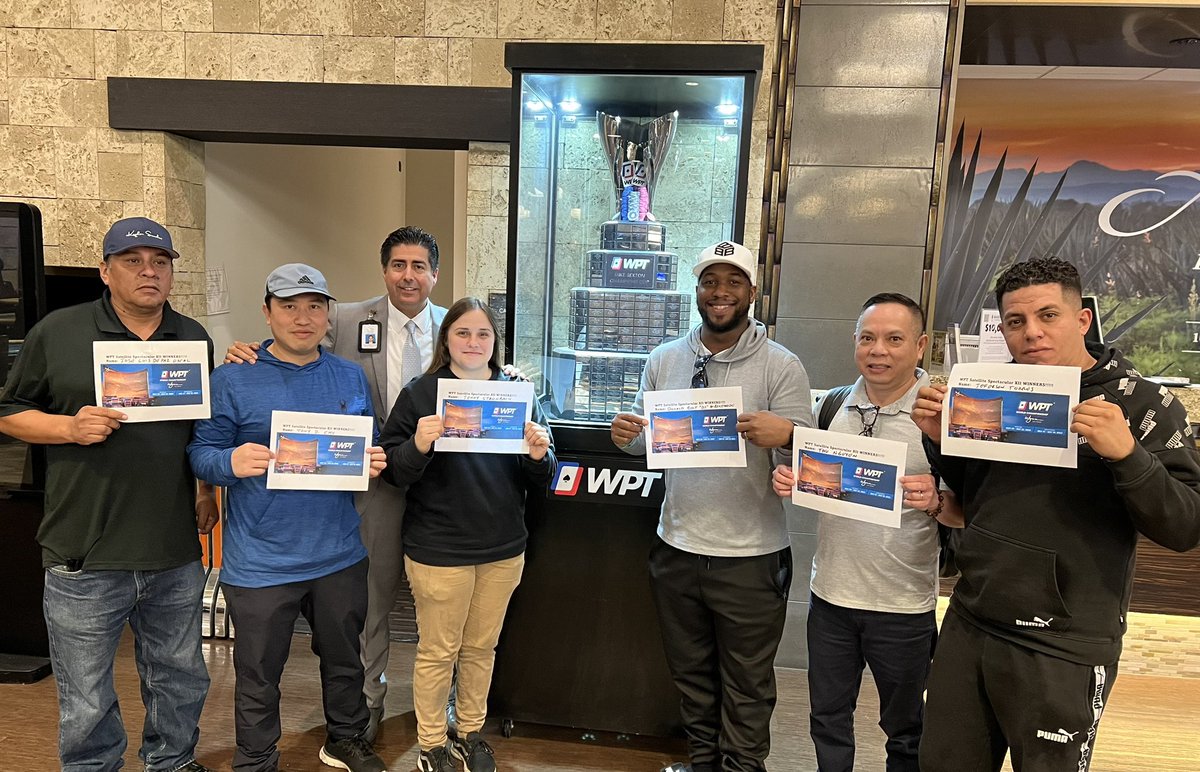We have 6️⃣ new qualifiers for the $4️⃣0️⃣Million @WPT World Championship at @WynnPoker Congrats to Jose, Tony, Jenny, DJ, Thu & Jeferson 👏 🎉 They all bought in for $30, & now on their way to #Vegas! #MikeSextonChampionsCup awaits 🏆