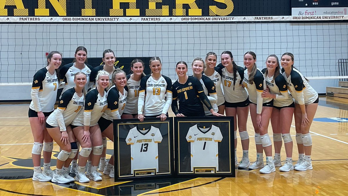 RECAP I Alexis Keipert and Kelsey Shoup were honored prior to <a href="/OhioDominicanVB/">Ohio Dominican Volleyball</a>'s 3-0 sweep over Ky. Wesleyan! #ClawsOut 

📰: bit.ly/3u2t6qg
