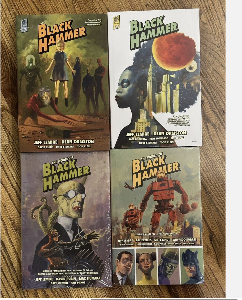 marquelonsigler's tweet photo. Random comic book question….which one do you prefer and why …Astro City universe or the  World of Black Hammer? #comicbooks  #darkhorsecomics #homagecomics #wildstormcomics #vertigocomics #dccomics https://t.co/H0YPT2jgTI