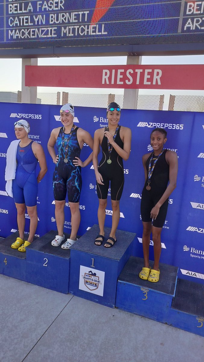 Lots of individual hardware!!  

4th - Adia 200 free
1st 🥇- Nicole 200IM
2nd 🥈- Ian 200IM 
3rd 🥉- Saylor 100 fly

So awesome Knights!!!