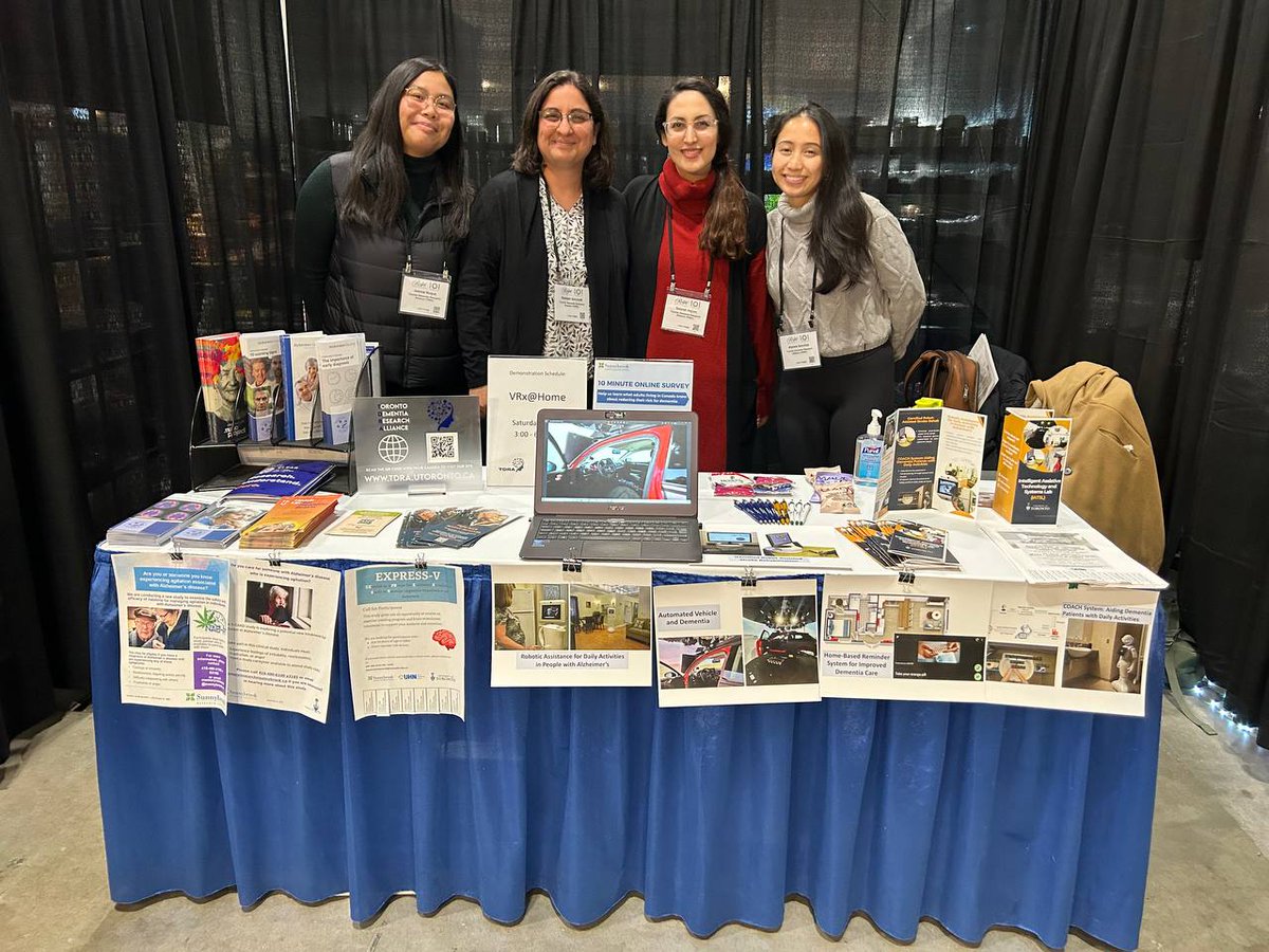 An amazing experience at @TorontoDementia  booth at @THERAWF! 🎉 Great opportunity to connect with the public and talk about our lab @IATSL, @MiveLab, & research on #dementia & #AutomatedVehicles at  @KITE_UHN, @UofT. A huge thanks to @TorontoDementia, @prokop_brittany, & Ruth!