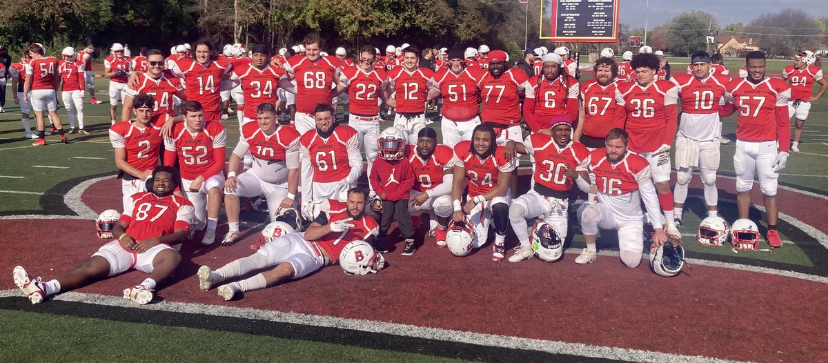 Big Sr Day Win today. Awesome to send this special group out with a win in their last home game! #D3FB #HailBenU