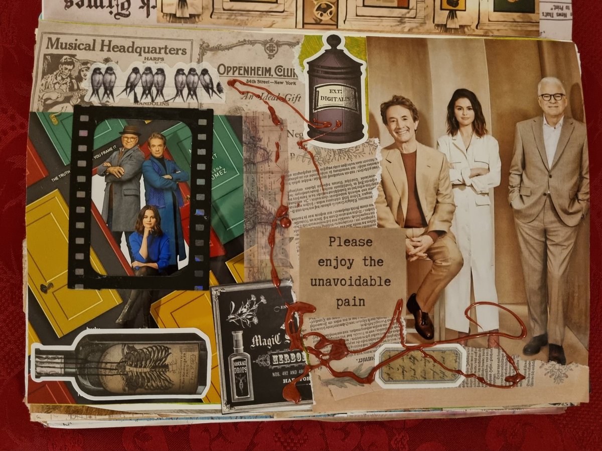 Sabsi221b's tweet photo. My scrapbooking led me to the Arconia.
Only murders in the building.
#onlymurdersinthebuilding #omitb #mabelmora #oliverputnam #charleshaydensavage #martinshort #stevemartin #selenagomez #fanart #thearconia #NewYork https://t.co/gBNtLc4WzM