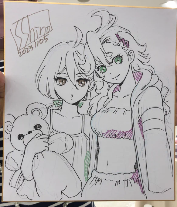 初参加のサンクリとて、ものすごく久しぶりにスケブ描かせていただきました。3枚描いたよー。 #水星の魔女 #G_Witch