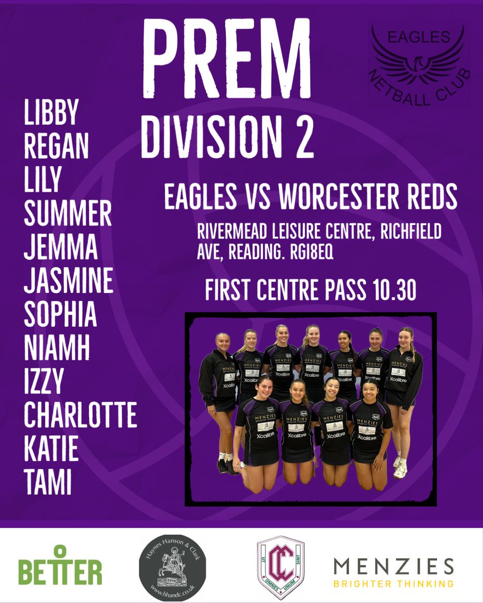 Game day for our Prem team who are at home to <a href="/WorcsNetball/">Worcester Netball</a>. Squad list is in 👇🏼💜