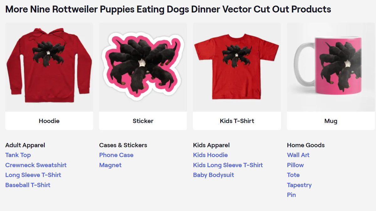 Nine Rottweiler Puppies Eating Dogs Dinner Vector Cut Out - Dogs Dinner #TShirt #TeePublic #taiche #dogsdinner #dogs #dogfood #dog #feedfresh #dogs #dogslife #dogoftheday #healthydog #caninenutrition #dogfoodie #dinner #doglife #yummy #doglovers #happydog teepublic.com/t-shirt/527831…