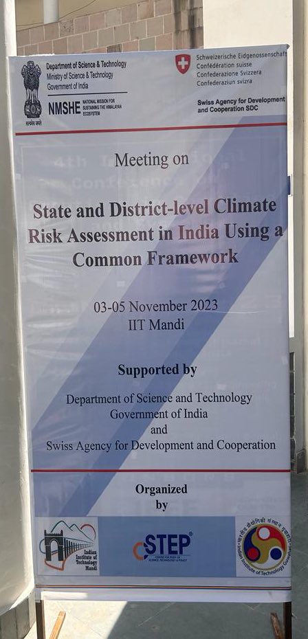 Engaging with states to develop climate risk profiles using IPCC risk framework. Interesting journey with the states since 2019, from vulnerability to risk assessment supported by @IndiaDST and @SwissDevCoop. @guptaakhilesh63 @indukmurthy @shyamasreedg