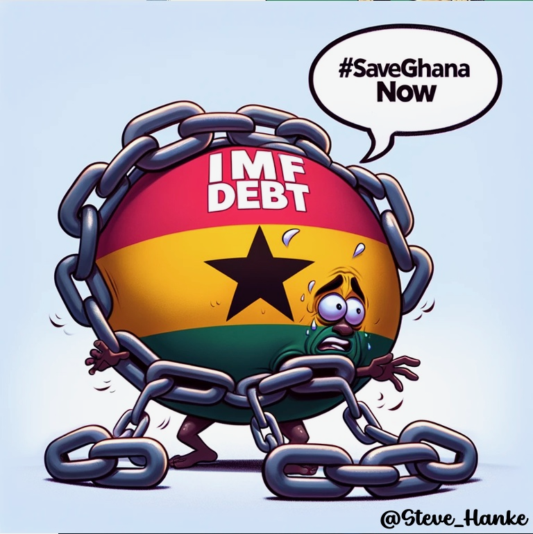 steve_hanke's tweet photo. #SaveGhanaNow: Ghana is Africa’s LARGEST DEBTOR to the IMF.

PRES. AKUFO-ADDO = A MASTERCLASS IN ECONOMIC MISMANAGEMENT. https://t.co/f5KEwQ4yDm