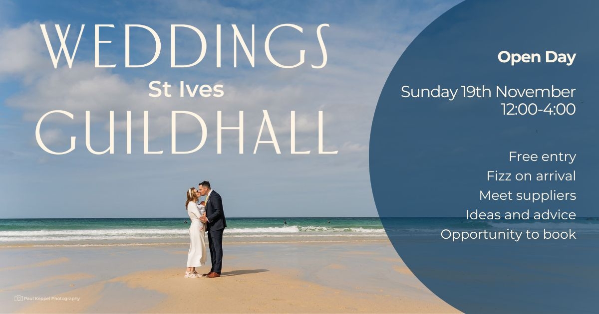 DATE FOR THE DIARY | For couples seeking somewhere historic to say "I Do", make a date in your diary for the Wedding Open Day at @stivesguildhall on Sunday 19th November (12noon - 4pm). 

Perfect for elopement and intimate ceremonies, the array of rooms can comfortably accommodat