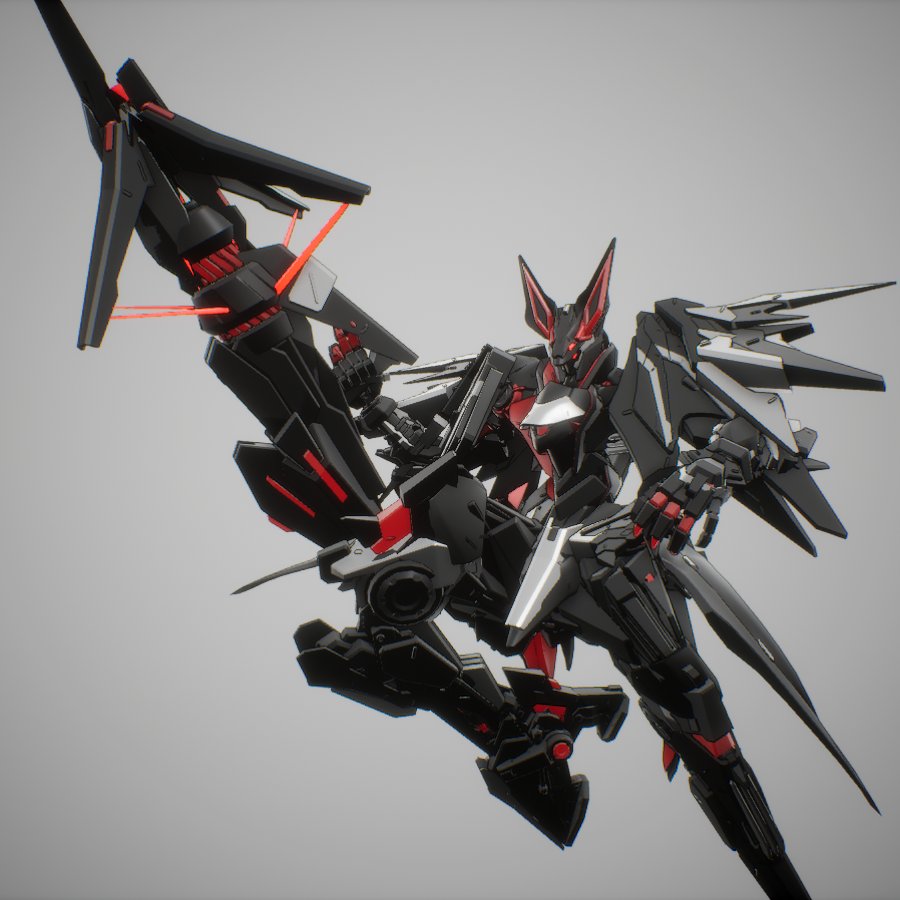 applenashi1002's tweet image. ハロウィンMASS🎃
名前：”アルカード” 完成しました🎊
追加装甲は遠距離、飛翔モードは近距離攻撃イメージ
武器も他の方の作品を参考にしつつイメージにぴったりなものができました☺
＃MASSBuilder ＃マスビルダー