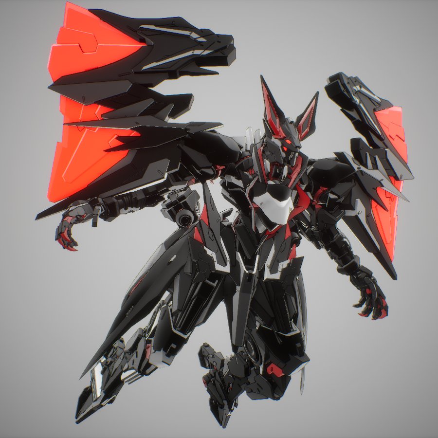 applenashi1002's tweet image. ハロウィンMASS🎃
名前：”アルカード” 完成しました🎊
追加装甲は遠距離、飛翔モードは近距離攻撃イメージ
武器も他の方の作品を参考にしつつイメージにぴったりなものができました☺
＃MASSBuilder ＃マスビルダー