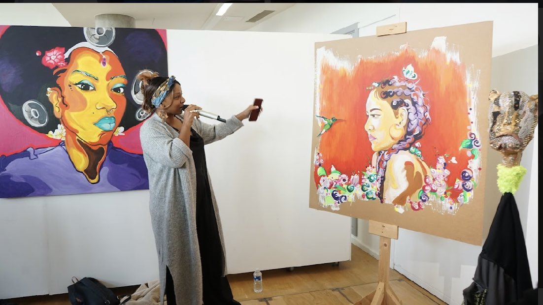 AngeGarden's tweet photo. Thank you to @LJMUarts for supporting us at @ljmu_education @chantellelunt with a wonderful ‘Celebrating Local Black Artists’ exhibition last week @NikkiBlazeuk @amiingemann @PaislieReid https://t.co/ZktttoVU4U