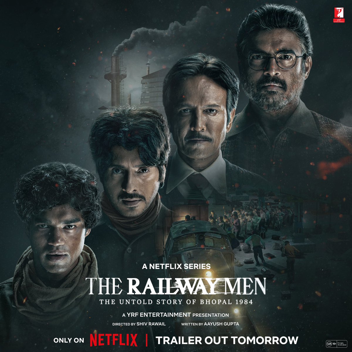 A story of heroes who never wavered in their commitment to put humanity first.
#TheRailwayMen - Trailer out tomorrow.   @ActorMadhavan @kaykaymenon02 @divyenndu #BabilKhan @shivrawail @aayush03gupta @MogreYogendra @NetflixIndia @yrf #YRFEntertainment