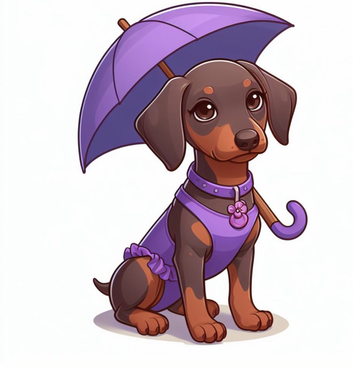JGHRSolutions's tweet photo. Rosie says if it rains again on a walk, this will be her outfit of choice ๐๐พ๐ #AICreator #rosieposie #mymisspurple #alwaysashower https://t.co/do8fEjsaE5