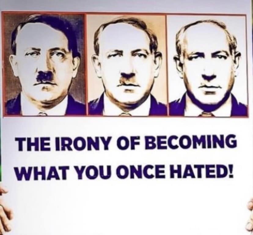 Sarah28762022's tweet photo. Israel is new Nazi and Netanyahu is new Hi.tler
#IsraelNewNazi
#של_חמאס https://t.co/o6pez7mJPG