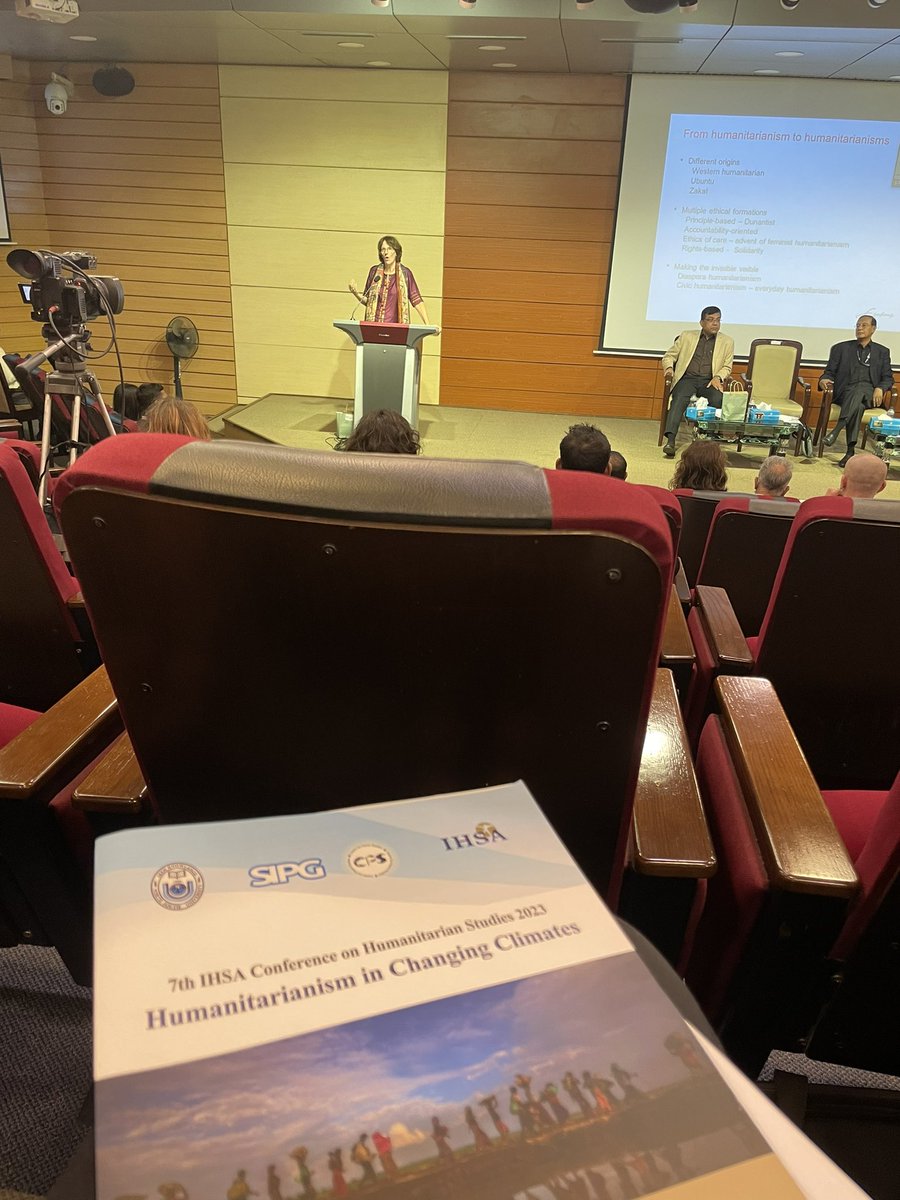 _NCHS_'s tweet photo. The #IHSAconference 2023 is underway in Dhaka &amp; online!

Opening with @hilhorst_thea offering a new definition of #humanitarian studies, &amp; Professor Khan reflecting on the work of Professor Saleemul Huq. 

@IHSA_studies @NorthSouthU https://t.co/YEXXls7PeC