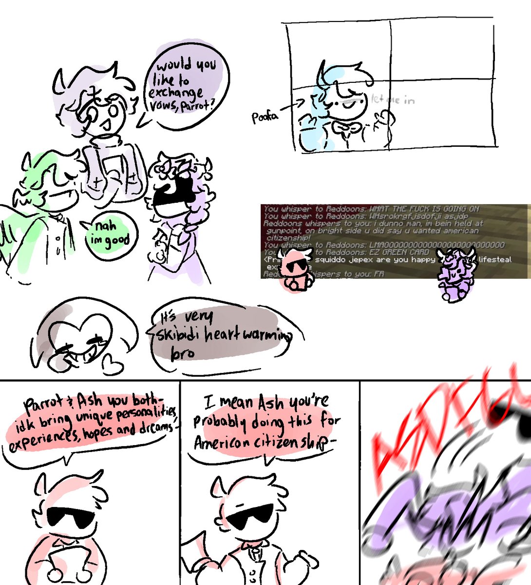 summerlingz's tweet photo. "what is up my slimes welcome to the 1st official lifesteal wedding" - Branzy
#lifestealwedding #lifestealfanart #lifestealsmp https://t.co/w0AlMcs8E6