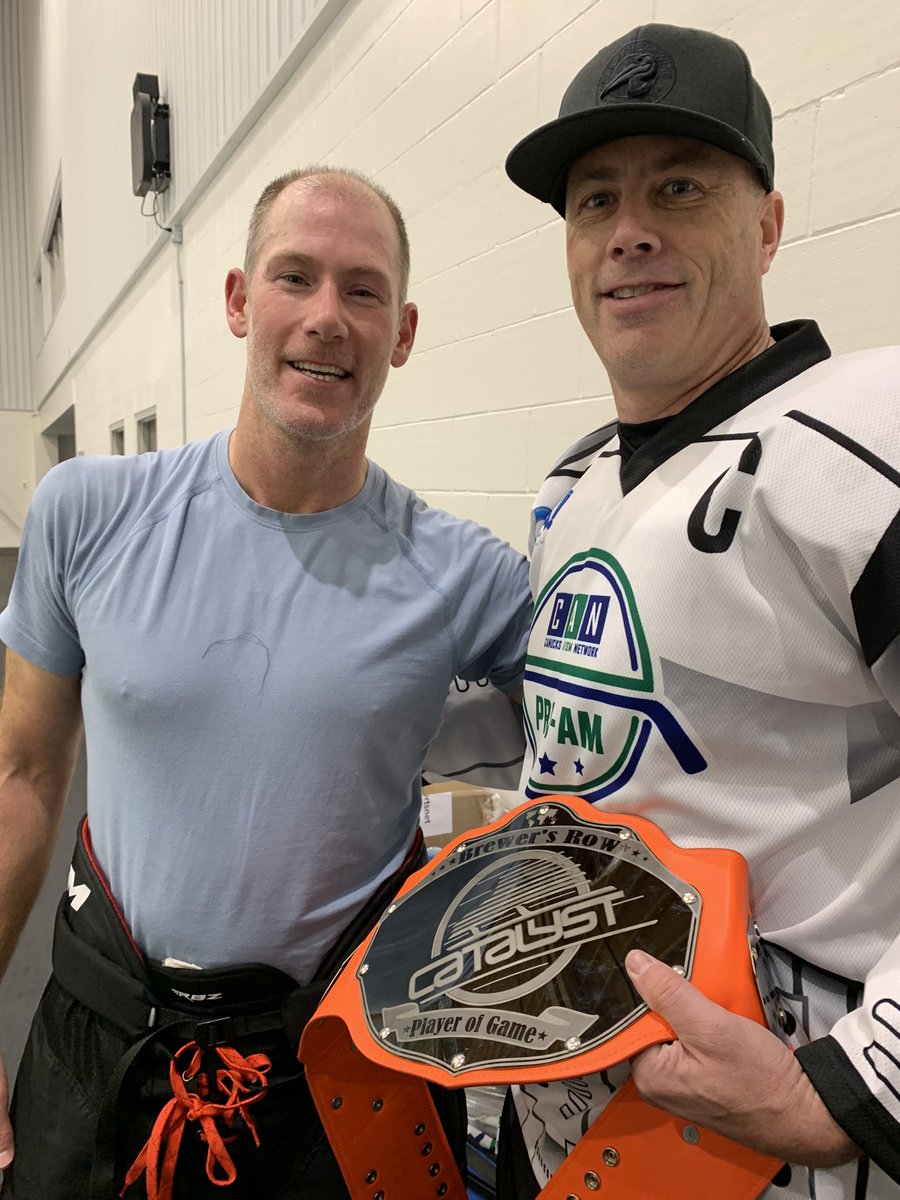 CstRobD's tweet photo. What a start to the @canucksautism #ProAm!It was a tight matchup playing against @pomooldtimers #oldstars. 5-5 draw at the end of regulation.We lost in the shoot out but we still owe them a shout out! @CityofPoMo @NHLAlumni @StJamesWell @TwinSailsBeer @IFPortMoody @insideedge_ht https://t.co/mQ36FyuZdC