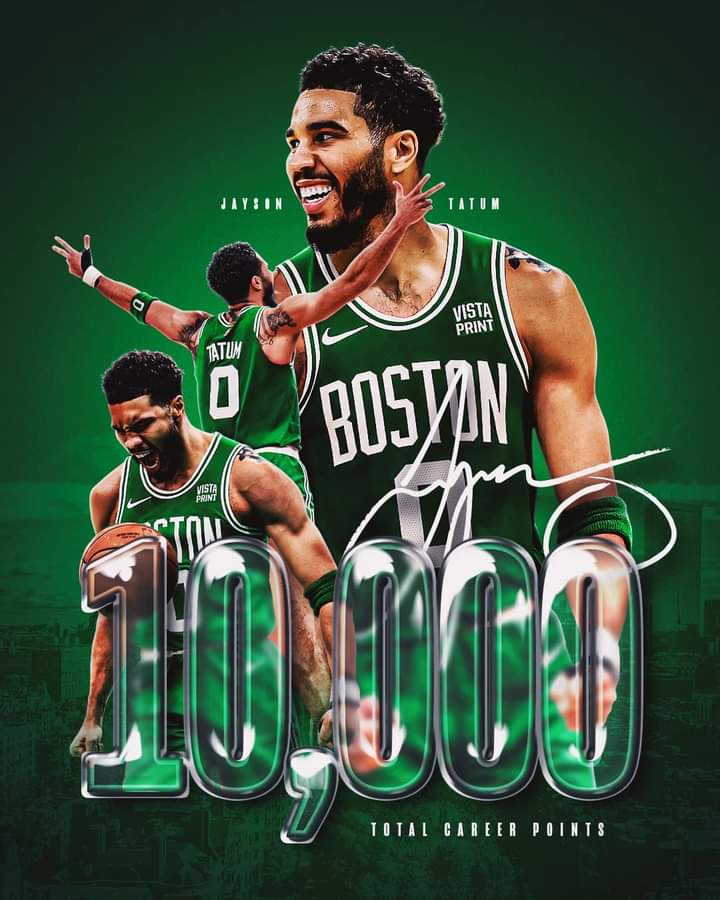 BludRunsGreen's tweet image. Jayson Tatum becomes the youngest celtics player in the team's 77 year history to reach 10,000 points. #DifferentHere    #bigdeuce