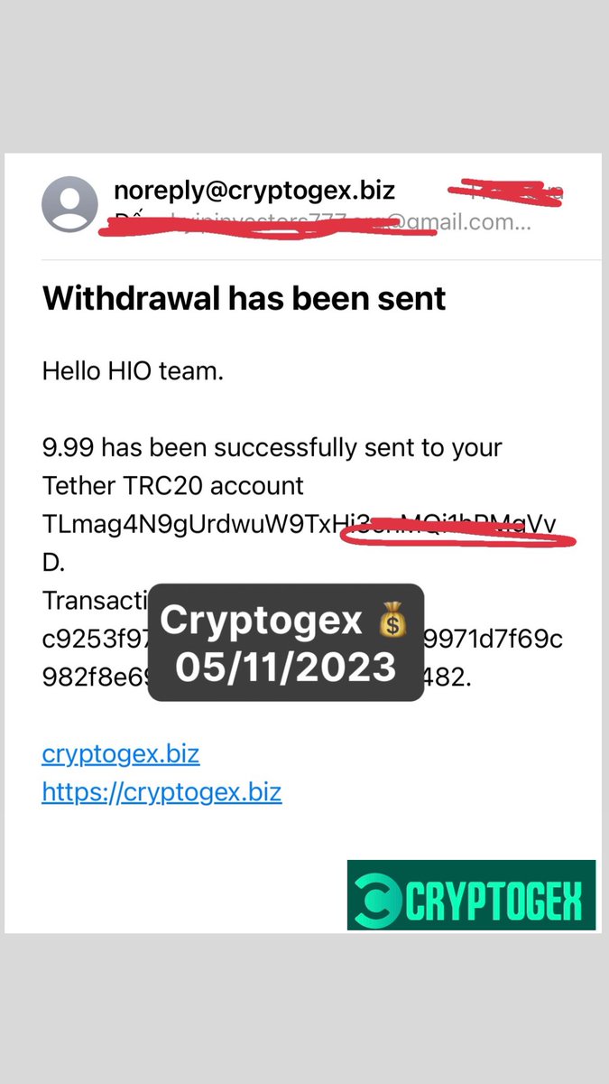 mrhip_9999's tweet photo. 🎉Congratulation....Our next withdrawal in #Cryptogex  💵......(live 6 days) ✅

➡️ Register account: https://t.co/3ORTLWDtfc

📊 Plans:
$10 - ∞: profit 3.33% daily for 15 days (deposit returned). Cancel deposit at anytime with 10% fee

💵 Refback: 5% your deposits https://t.co/zH8lx8g9XP