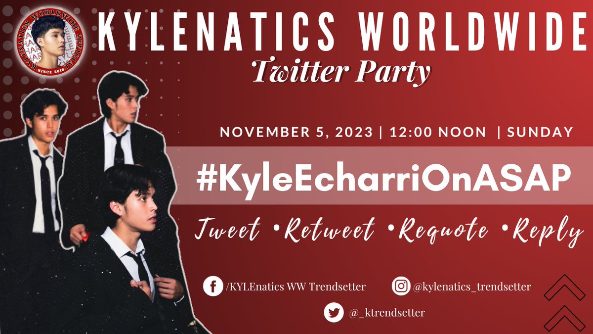 _ktrendsetter's tweet photo. Twitter Party starts now!

#KyleEcharriOnASAP https://t.co/6LHaTGqnLW