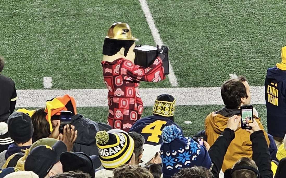 Purdue mascot in Ann Arbor 🤣