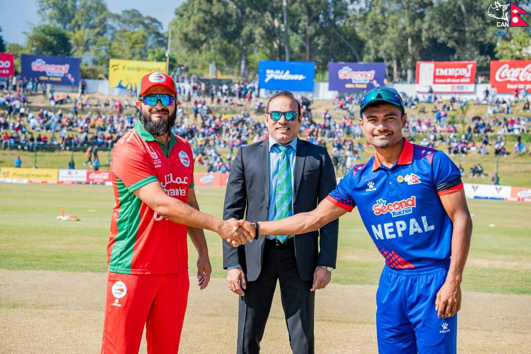 ICC Men's T20 World Cup Final Asia
FINAL - Nepal vs Oman

- Nepal won the toss and elected to bat first.

#ICCT20Q | #NEPvOMN #OneBallBattles | #MissionWorldCup