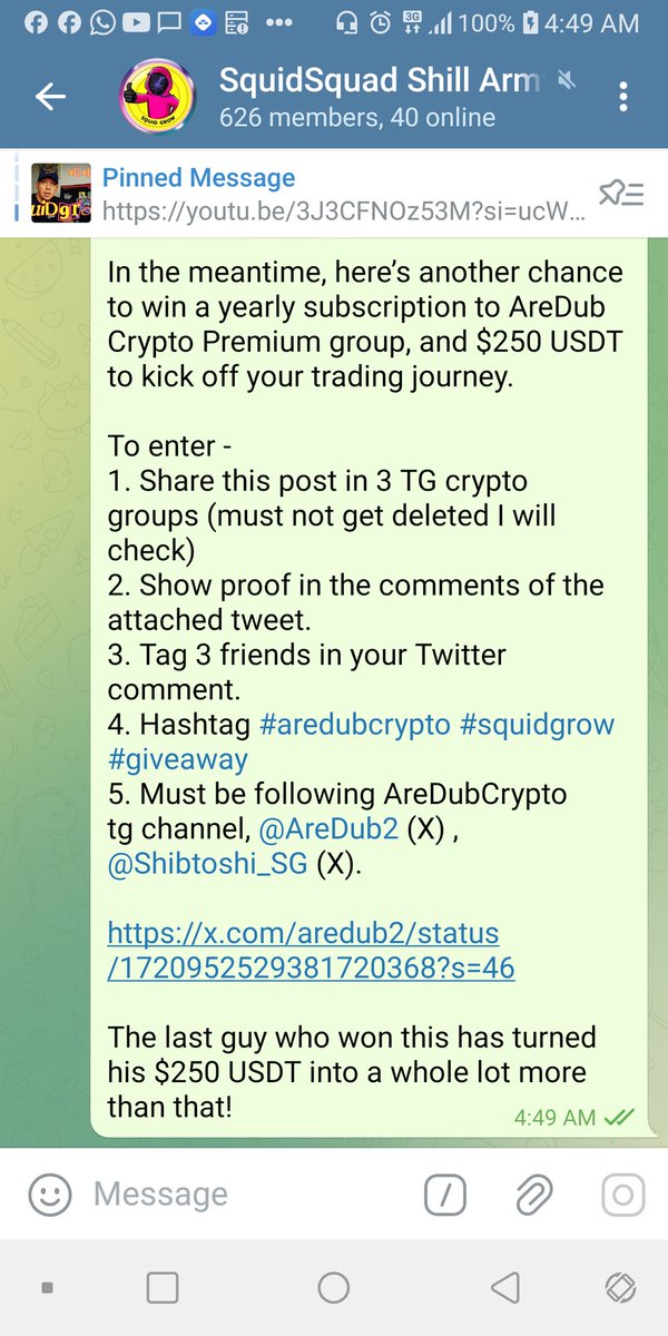 Squidgrowefo's tweet photo. @AreDub2 @cachedab @Squidgrowfan @CrypticPlumber 
#aredubcrypto #squidgrow #giveaway https://t.co/VRnj1EVHg3
