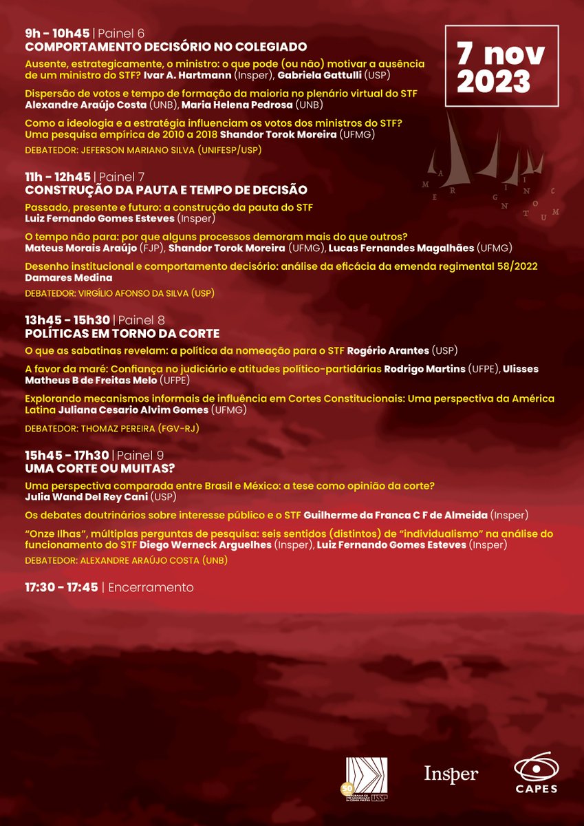jude_usp's tweet photo. A 6ª Edição do "Mate Incognitum: desafios da pesquisa empírica sobre o Supremo Tribunal Federal" será realizada entre 6 e 7 de novembro, no campus da USP. https://t.co/E8tcjijIfR https://t.co/22SdwLPKhz