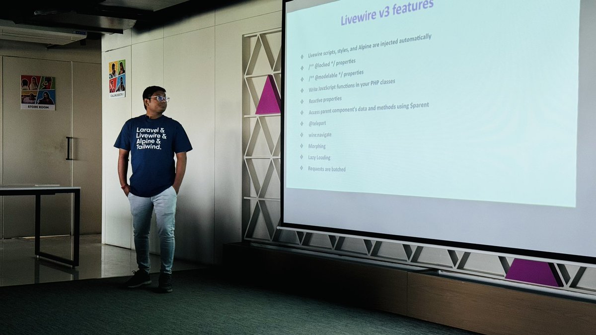 hemratna's tweet image. Amazing session on @LaravelLivewire 3
By @shaileshjakhani at @LaravelAhm @7spanHQ
#LaraconIN #LaravelAhm #LaravelLive