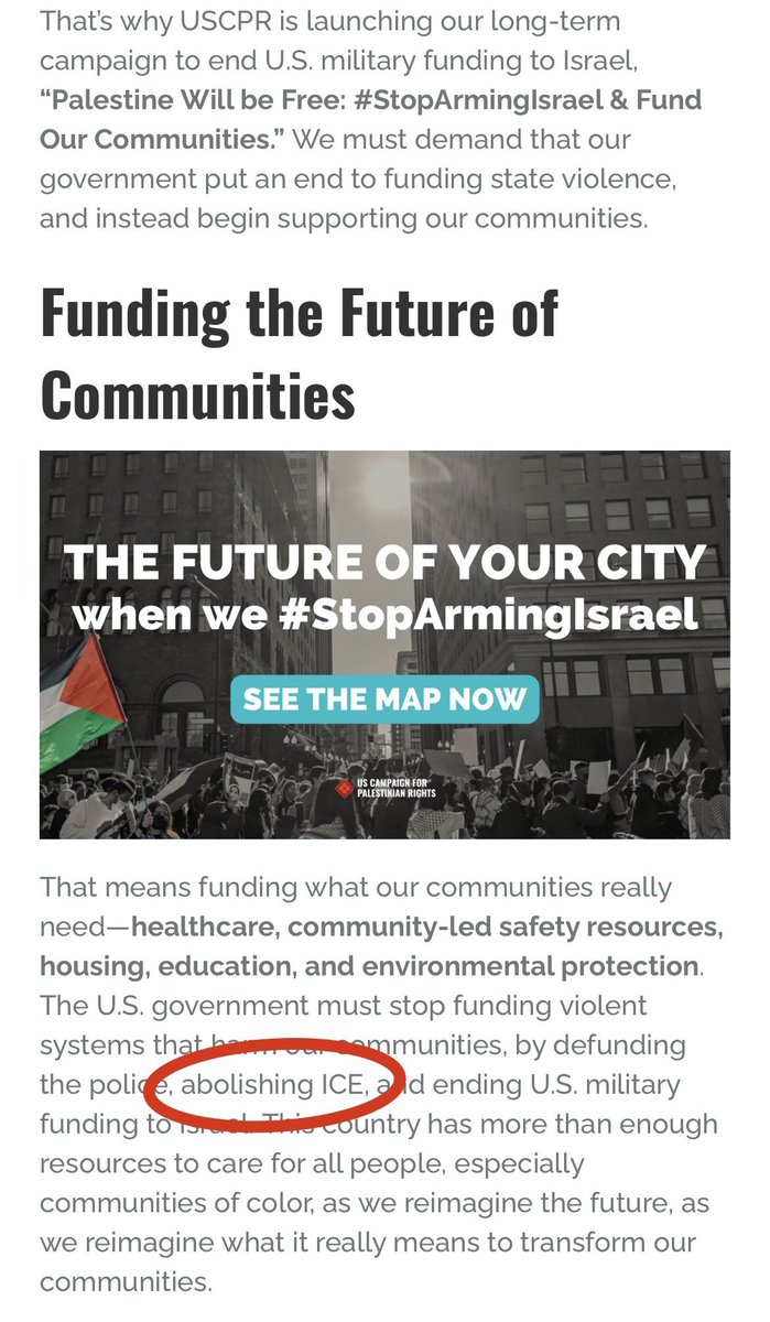 Aside from marching through our nation’s capital echoing the battle cry of Hamas and calling for the full erasure of Israel, another one of @USCPR_’s top priorities is abolishing ICE.

#AbolishICE and #FreePalestine groups are cut from the same radical cloth.