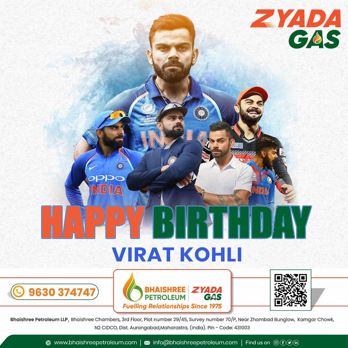 Happy Birthday Virat Kohali
                         Zyada Gas...

#bhaishreeventure #zyadagasautolpg #bhaishreepetroleum #zyadakafayda #VikramTea #TeamIndia #gogreenorgohome #viratkohlifanpage