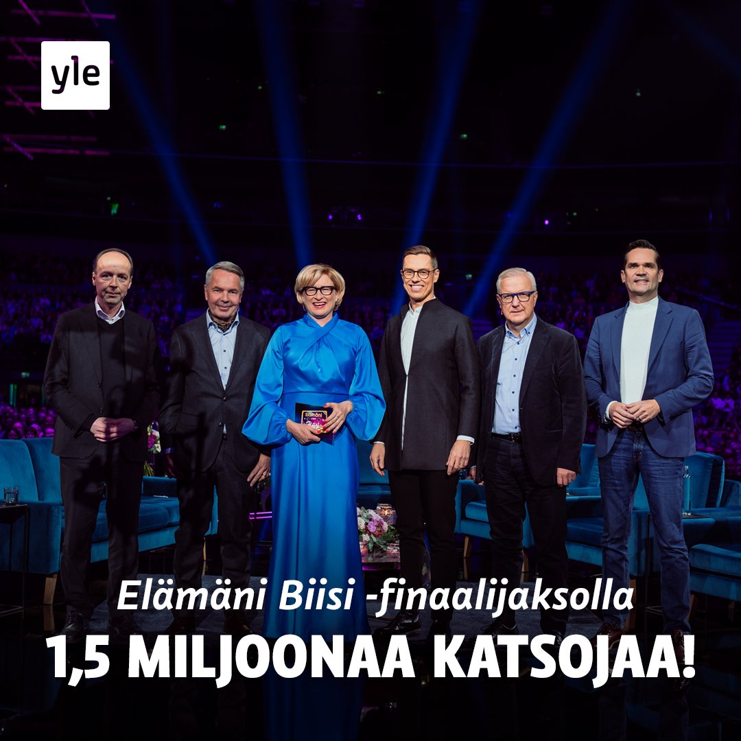 Elämäni Biisin pyhäinpäivänä nähty finaalijakso rikkoi sarjan katsojaennätykset! Jakso tavoitti 1,507 miljoonaa suomalaista, keskikatsojamäärän ollessa 1,192 miljoonaa. Ja ilouutisia: Elämäni Biisi jatkuu myös vuonna 2024! Kuva: Atte Mäläskä / Yellow Film & TV