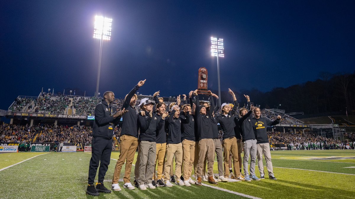 We got to celebrate our Sun Belt title with 34,057 of our closest friends last night! 

#GoApp
