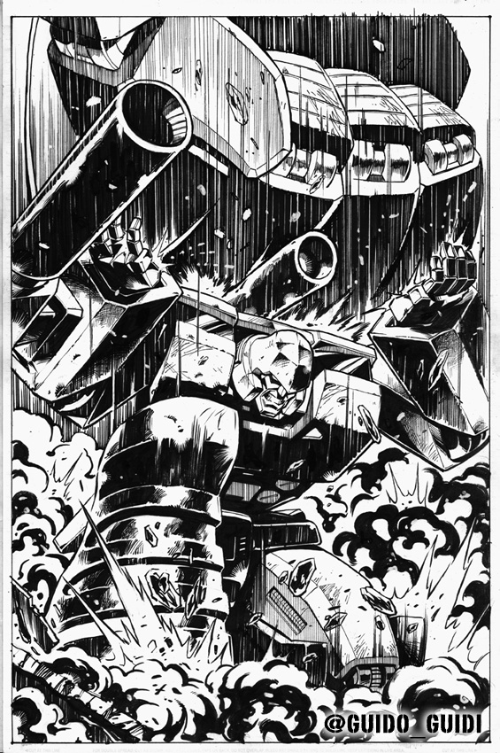 Transformers: All Hail Megatron #10 (2009)
Megatron vs Devastator - splash page

#transformers #megatron #devastator #comicart #splashpage #traditionalart #inking #sequentialart