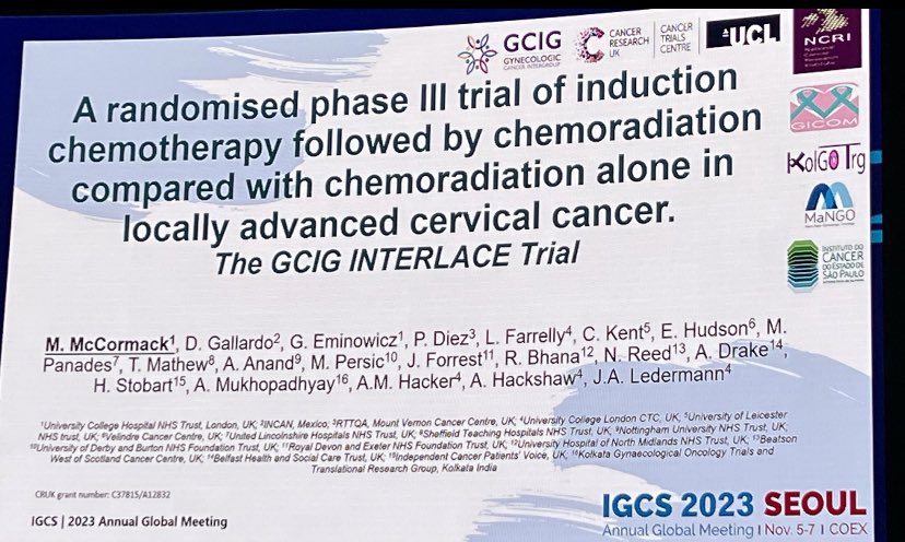 Exciting results from the INTERLACE trial! Practice changing! #IGCS2023
