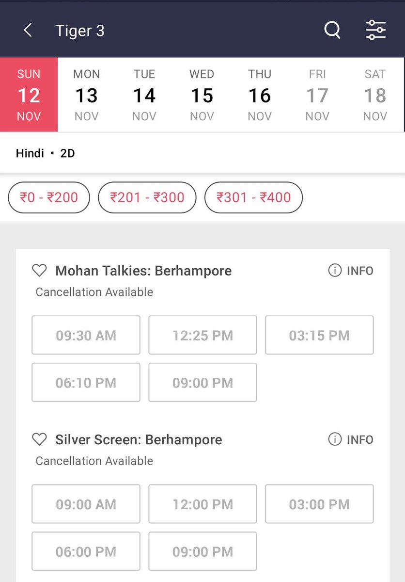 Behrampore on fire, all shows SOLD OUT 🔥#Tiger3

BOOK YOUR TIGER3 TICKETS