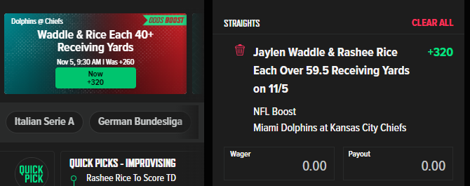 Jaznx's tweet photo. @CaesarsSports your banner boosts is extremely misleading...

banner shows 40+ yards but after clicking it, betslip says 59.5 yards https://t.co/NRJ2UdfK61