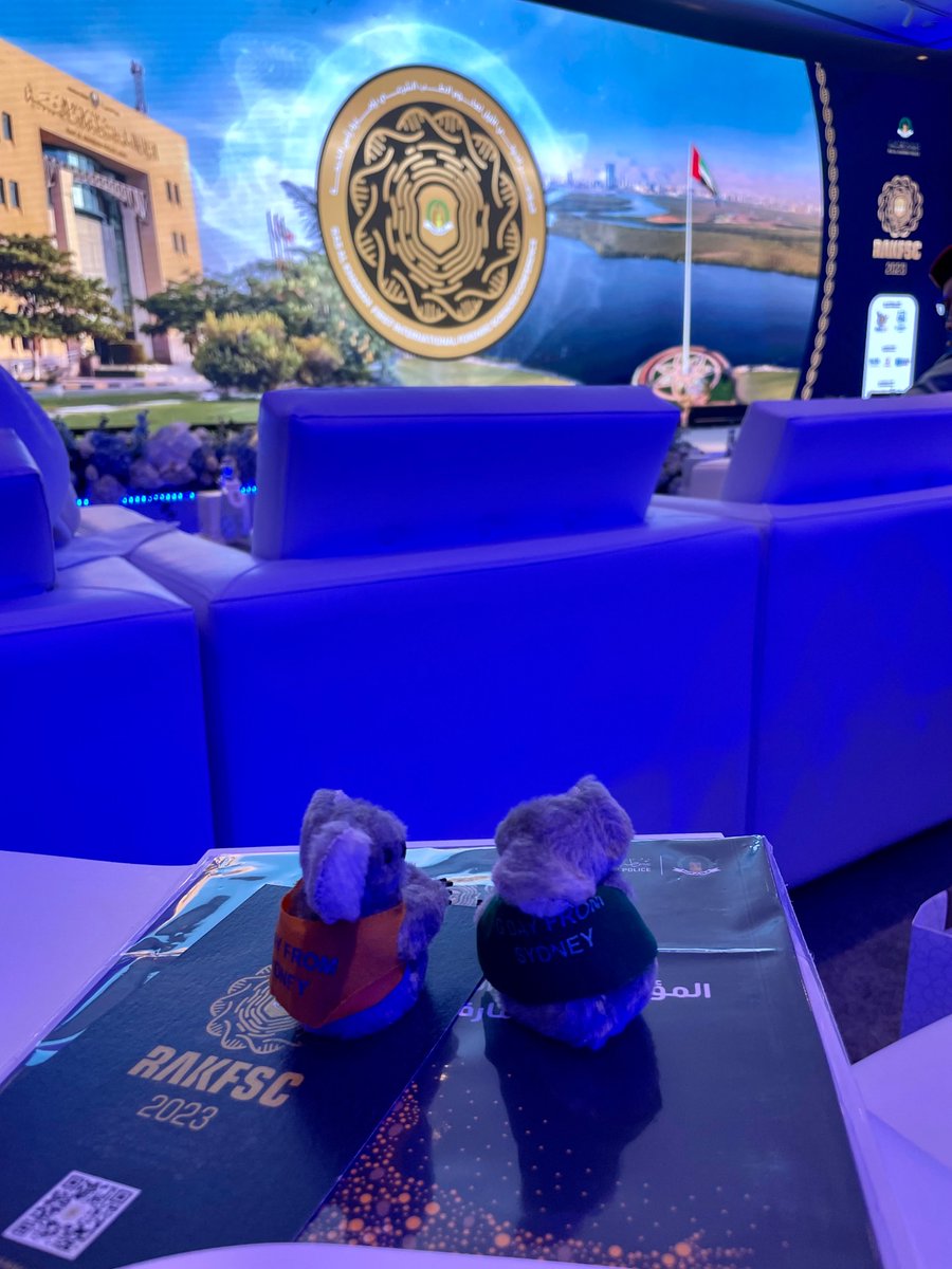IAFS2026's tweet photo. The #iafs2023 (in)famous koalas attending Ras Al Khaimah First International Forensic Sciences Conference, UAE.

Thank you for the invitation and congratulations to the organisers!

Next stop Sydney 👉 https://t.co/64KWFH4pMr

#IAFS #ANZFSS #forensicscience https://t.co/gbDTpnxq8Q