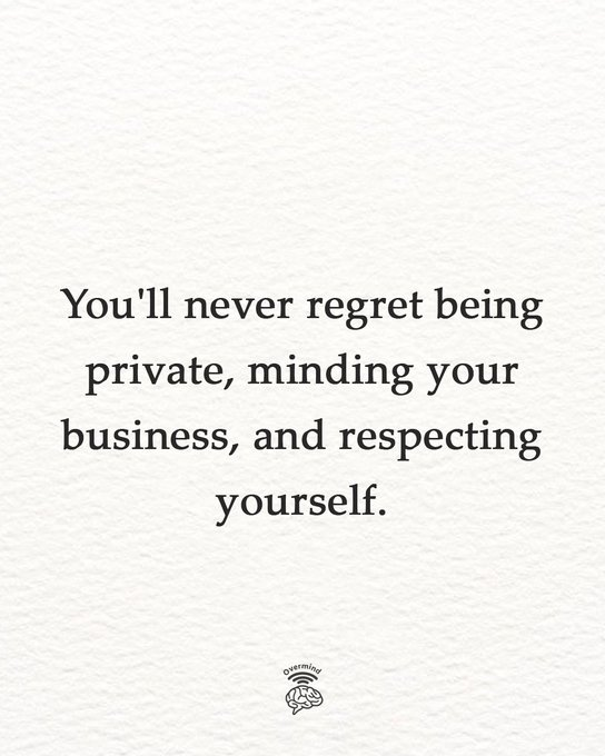Be private