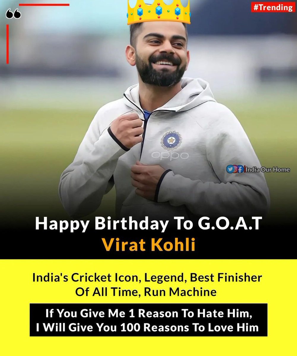 Victoriousrohit's tweet image. Happy Birthday to The G.O.A.T @imVkohli The Legend Champion 🏆 
Wish You the Happiest Birthday Ever Break all records And Wish to maintain your Fitness All time .... #ViratKohli𓃵 #WorldCup2023india #HappyBirthdayViratKohli 
Love From Lucknow to My Favourite Person 🏆