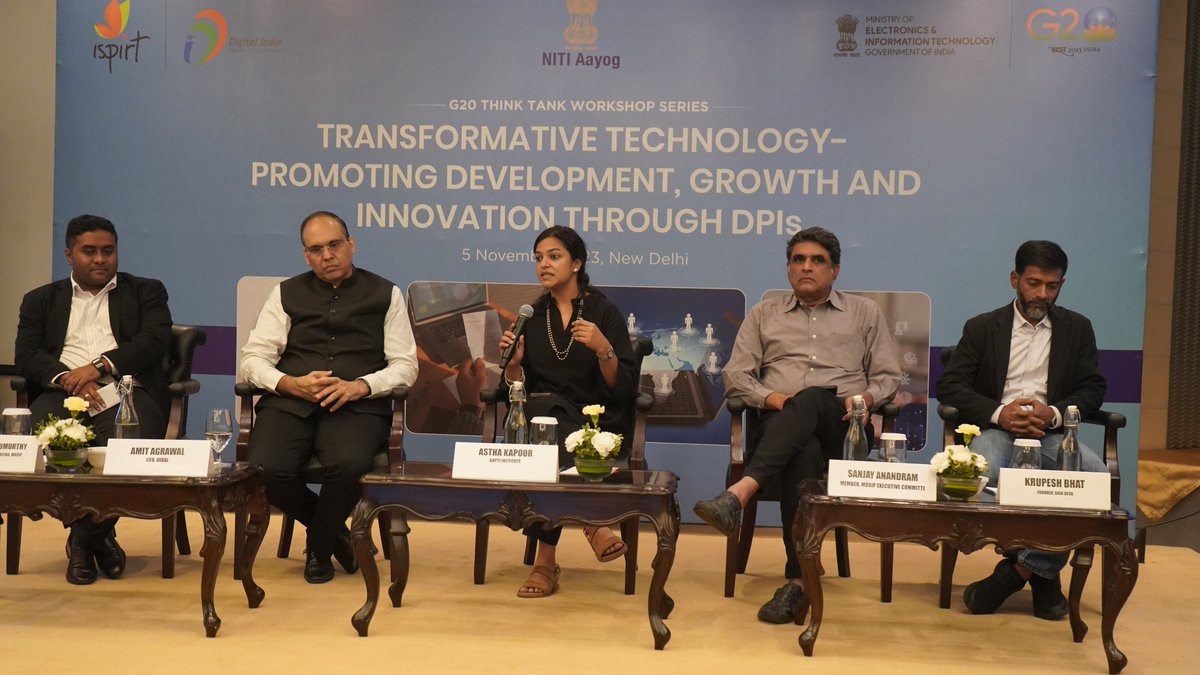🎙️ Watch a panel discussion on 'Digital Identities for Empowering People' at the Workshop on Transformative Technology- Promoting Development, Growth and Innovation Through DPIs

#LIVE at youtube.com/live/pGrlqxw7t…

#NITIG20WorkshopSeries #ThinkTankThematic #DPIs #G20India