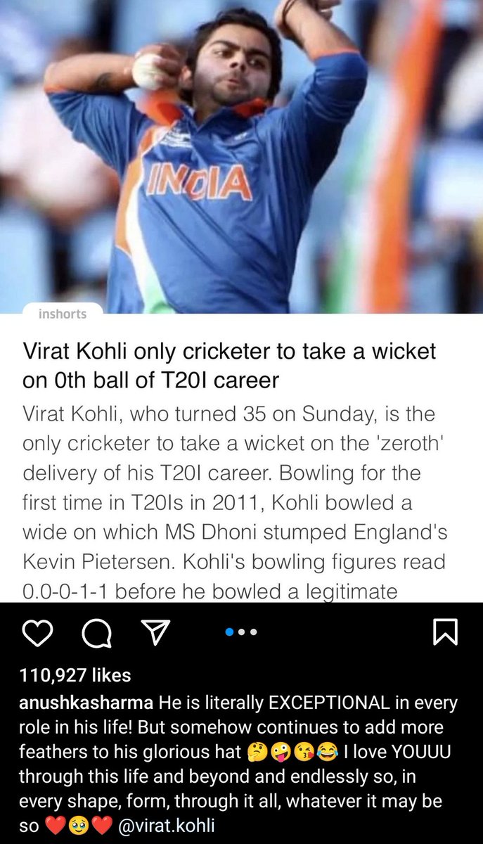 Birthday wish for Virat Kohli by Anushka Sharma....!!!!