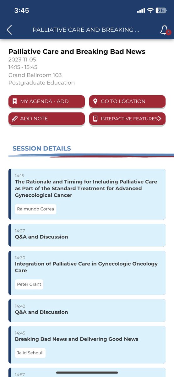 Great session on palliative care at #IGCS2023